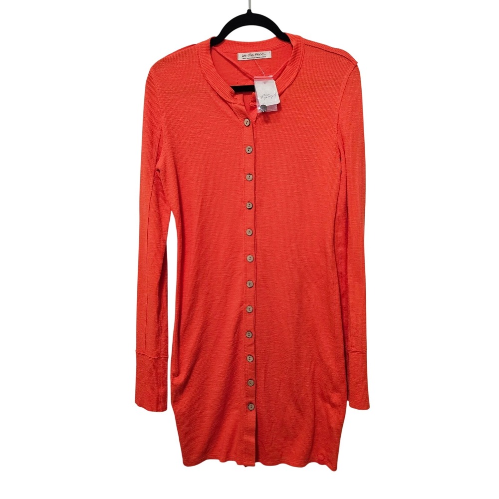 Free‎ People S Gia Cardigan Mini Dress Audacious Ribbed Knit NWT Colorful Casual